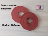 Profil cauciuc siliconic rosu cheder 16x8x1200mm